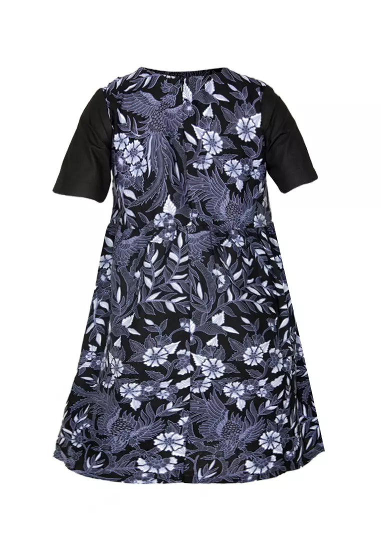 Baju Dress Anak Perempuan Quinsa Navy Black