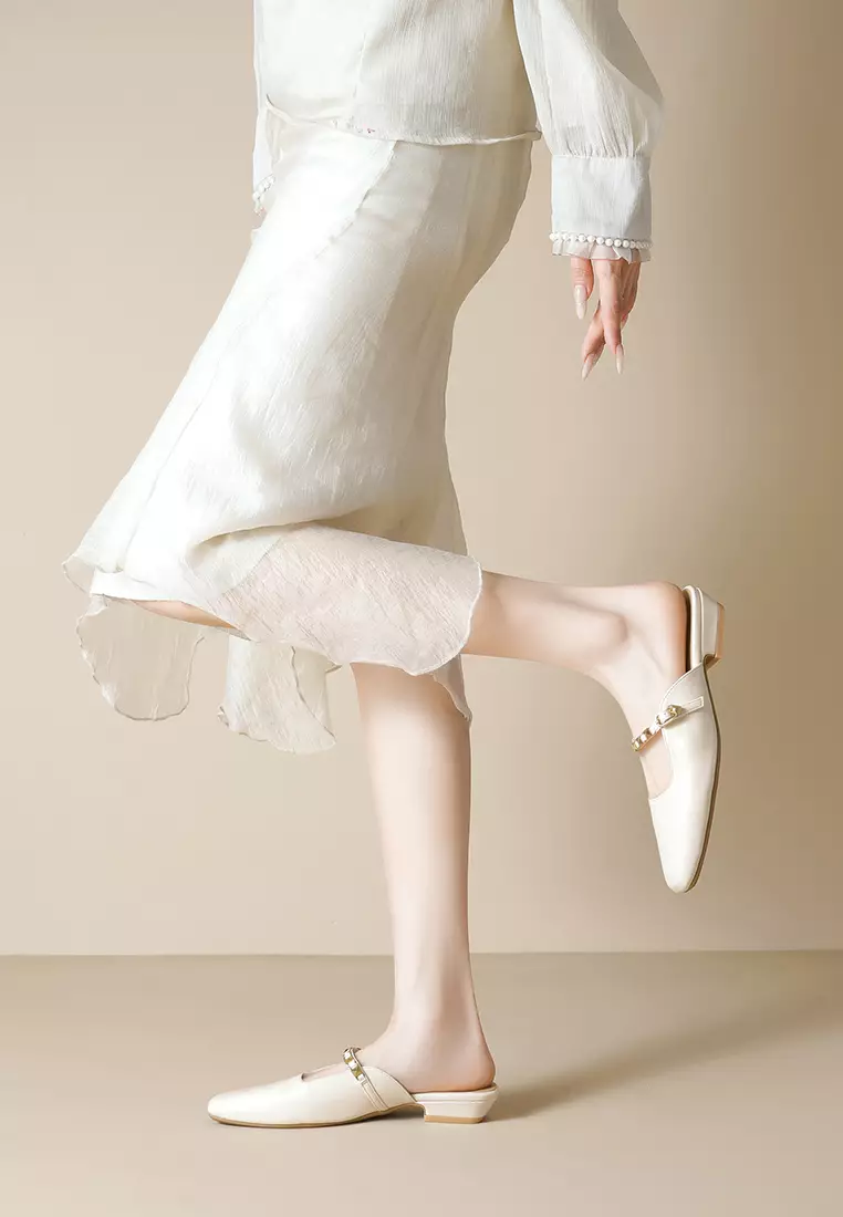 3CM 鉚釘針扣搭帶穆勒鞋 WW6579-2