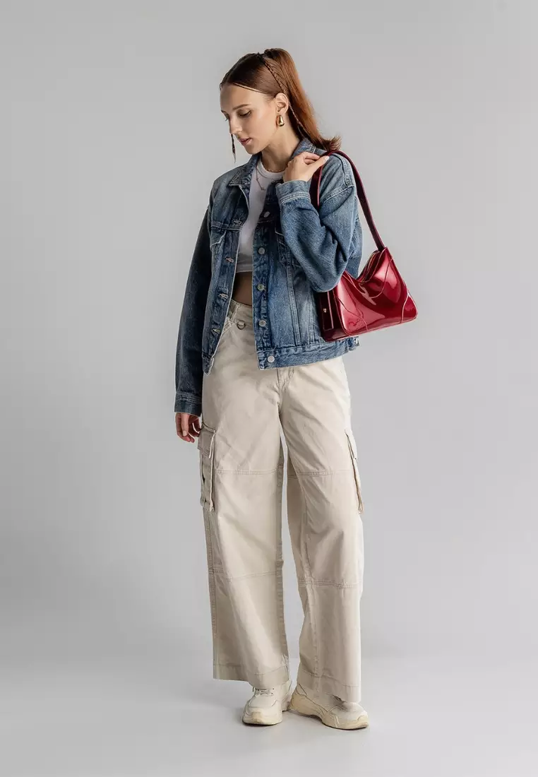 Tanga Maxi Patent - Cherry Red