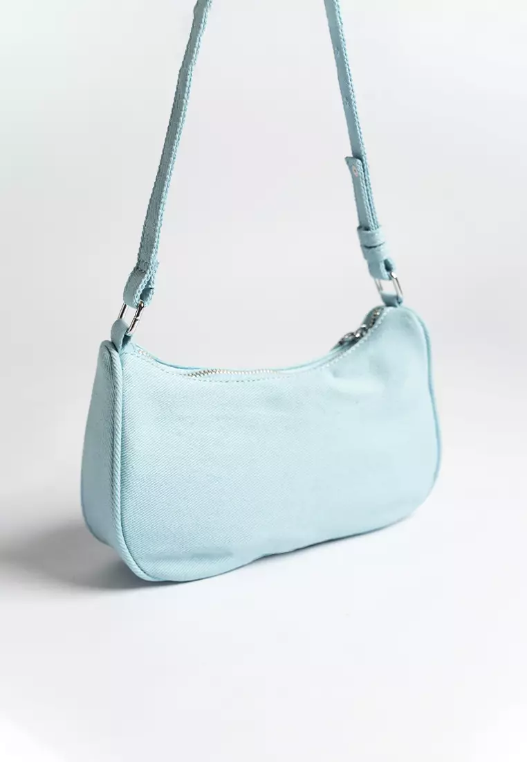 Violet Denim Hobo Bag