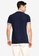 FIDELIO navy Contrasted Collar Embroidery Polo Shirt C015CAA3FC34B0GS_2