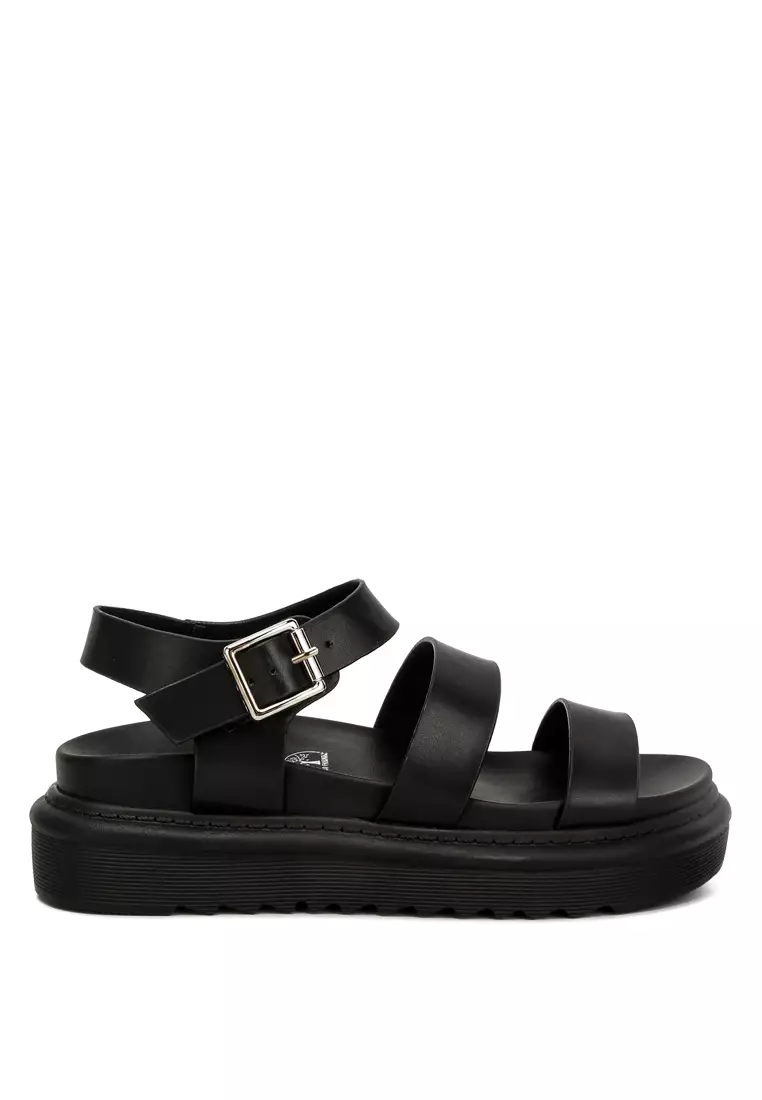 Discount on London Rag  shoes - SKU: Pin Buckle Espadrille In Black