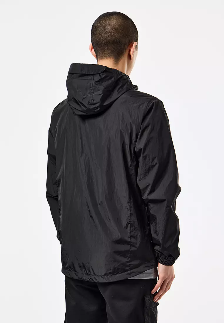 MENS BLACK TECHNICIAN FACE MASK JACKET