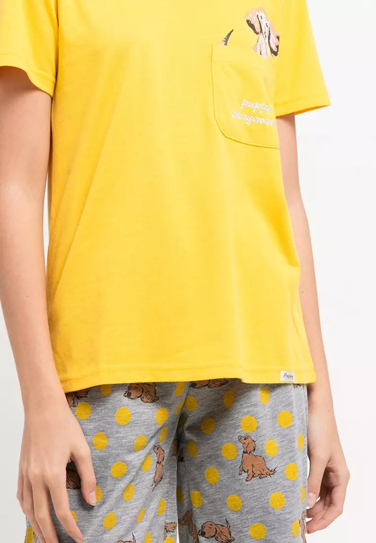 Pyjama Pijama Short Sleeve Short Pants Sleepwear
