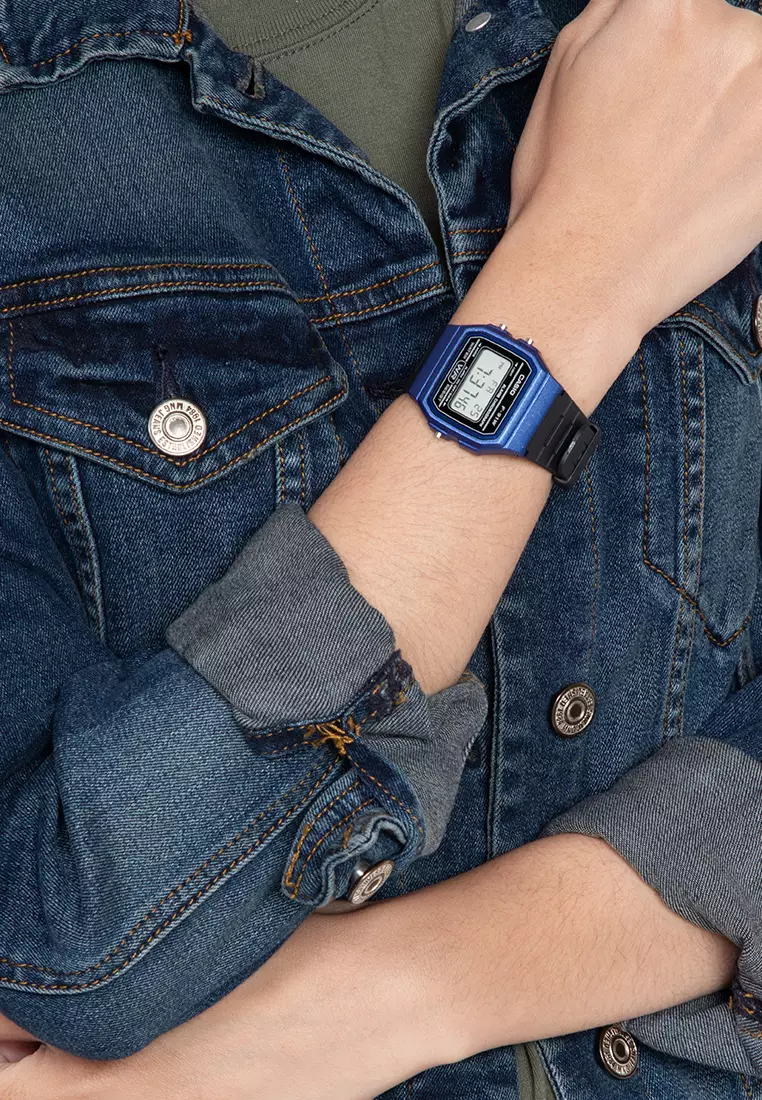 Jam Tangan Digital F-91WM-2A Hitam Biru