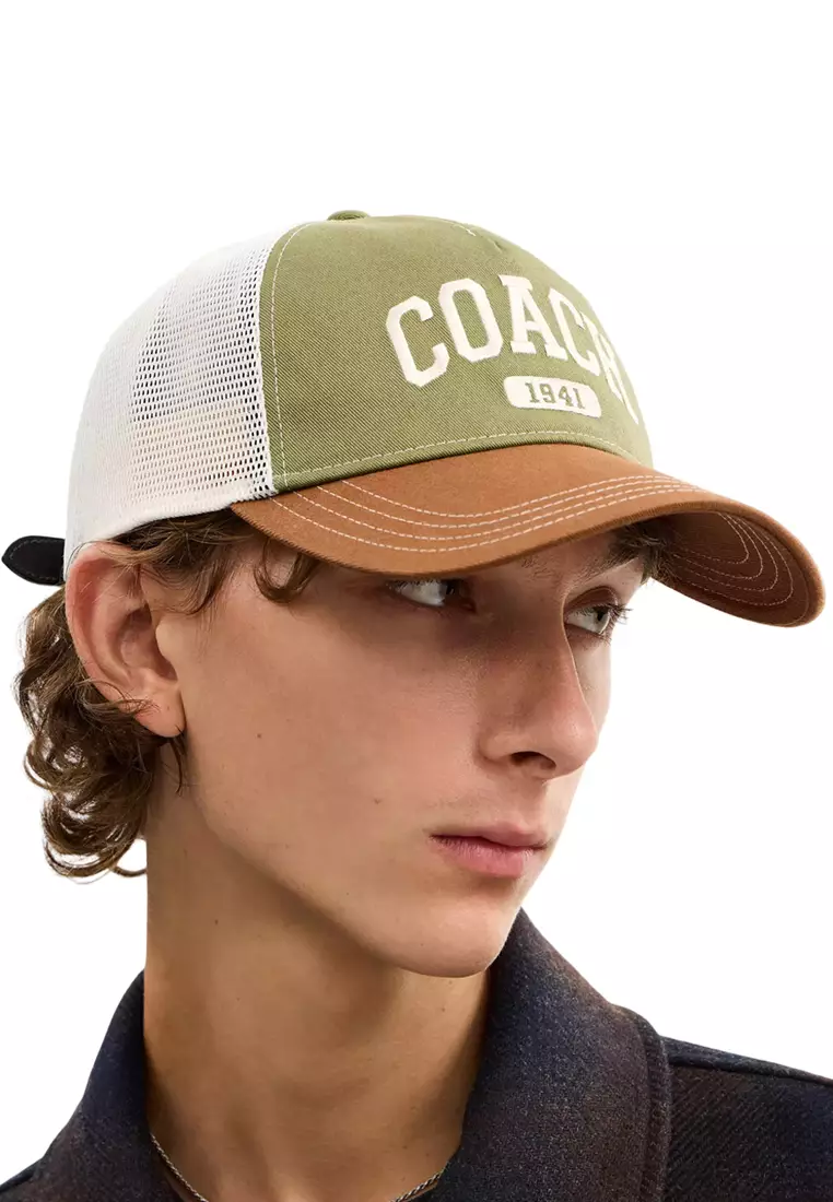 1941 Varsity Trucker Hat - Olive/ Sable CCN87