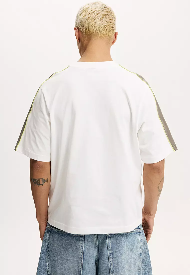 Cropped Fit Panel T-Shirt