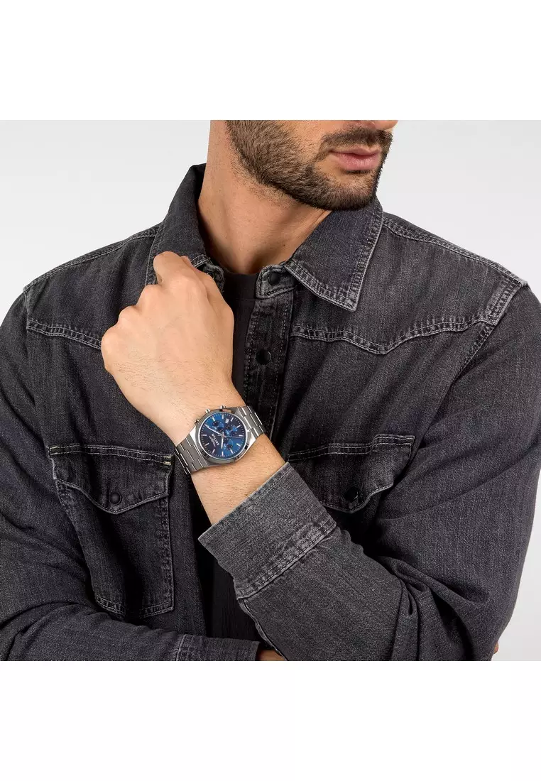 【2 Years Warranty】Sector C300 Blue 42mm Men's Quartz Watch with Steel Strap R3273301003