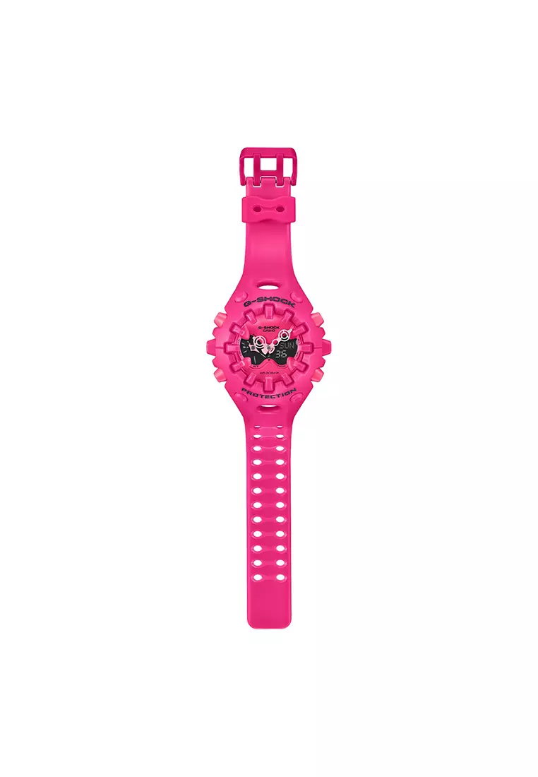 GA-V01-4A Men Analog-Digital Watch with Pink Resin Band