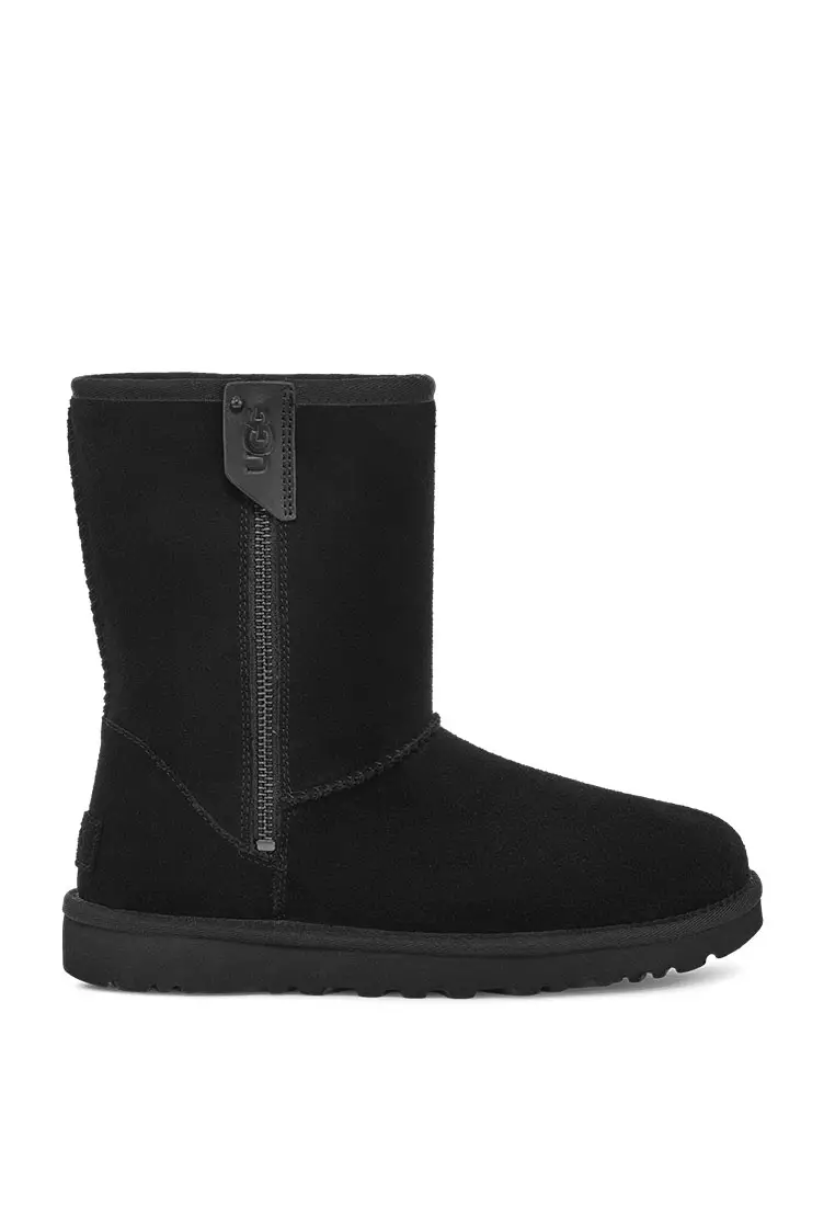 Discount on UGG  shoes - SKU: UGG Women's Classic Short Bailey Zip Boots - Black (1144043-BLK)