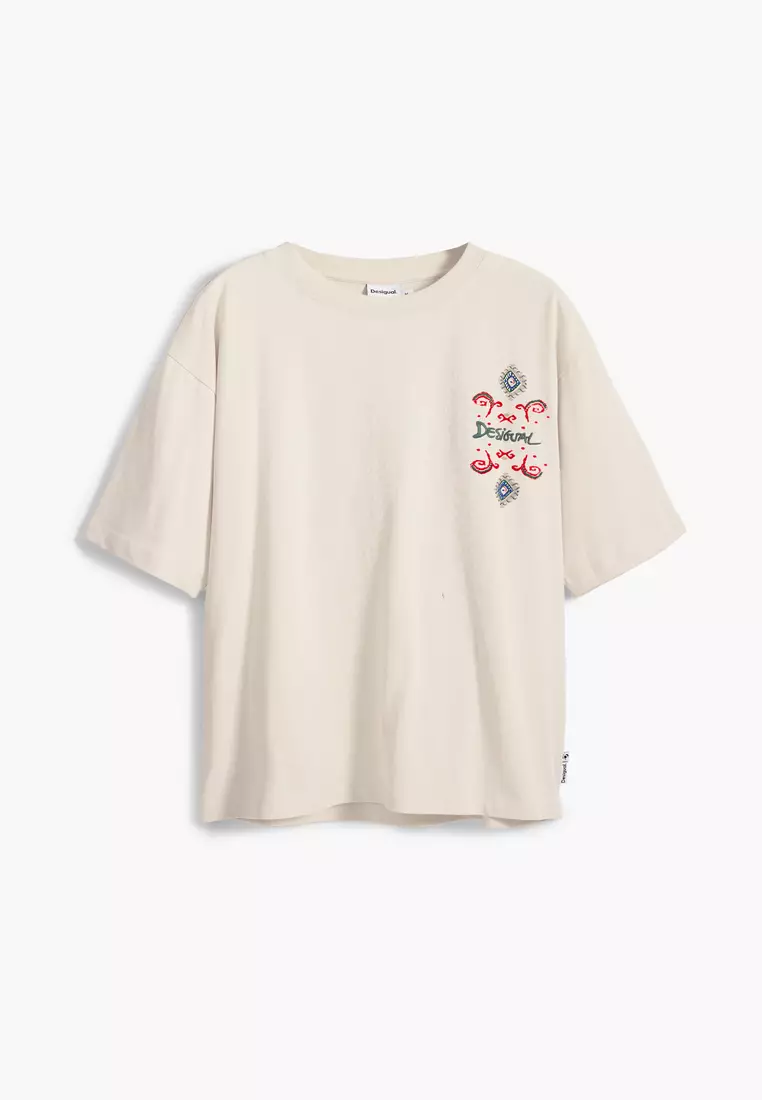 Ethnic short-sleeve T-shirt