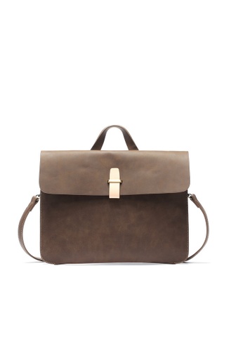 Lara brown Men's Flap Messenger Bag 659E7ACDA6F548GS_1