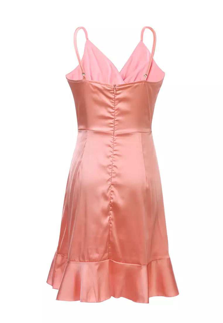 Jual London Rag Pink Satin Party Dress Original 2023 