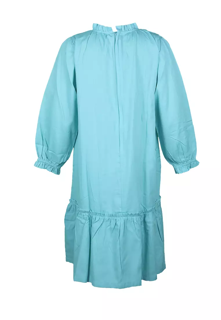 Pito Dito Girl Dharmapuri Midi Dress Anak Biru