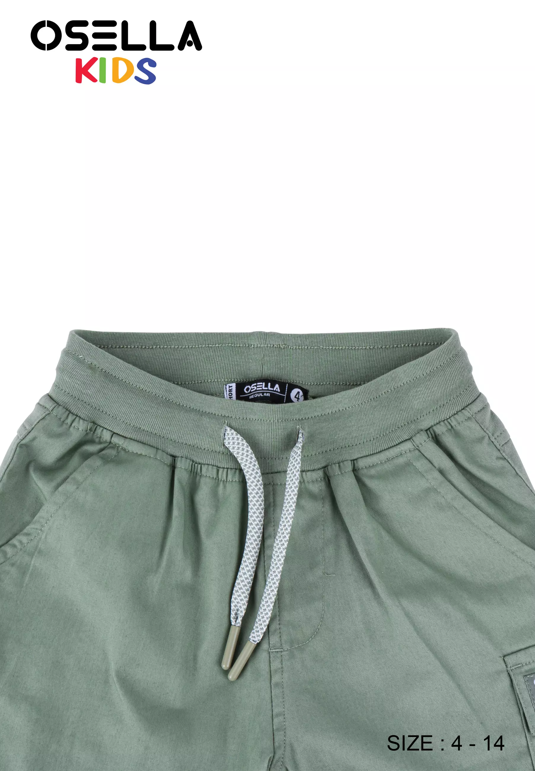 [NEW] Osella Gemini Comfort Short Cargo Pants With Combination Fabric 22864005 |  Celana Pendek Anak Laki-Laki