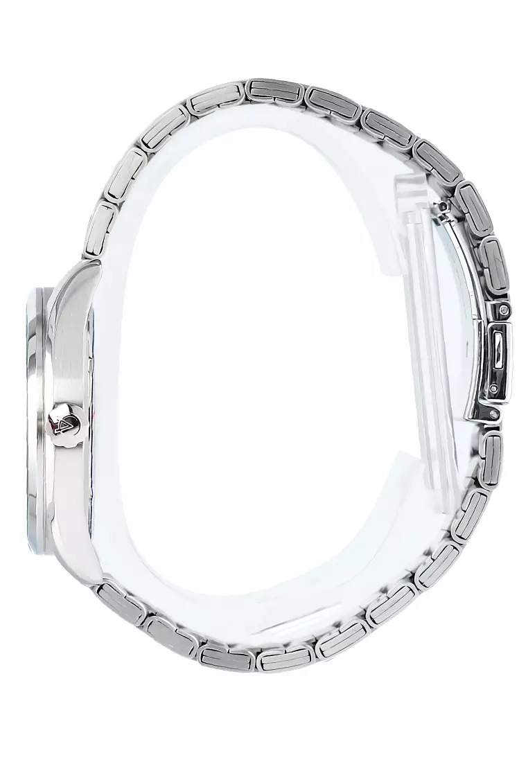 Alexandre Christie - Jam Tangan Analog Pria - Silver Black Dial - Stainless Steel - 8679 MDBSSBA