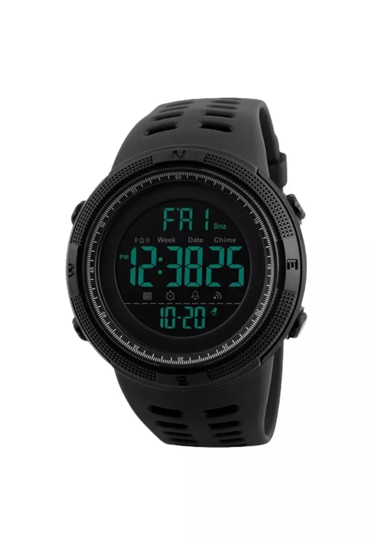 Jam Tangan Pria Black Men Double Time Digital Jam Tangan Digital Original