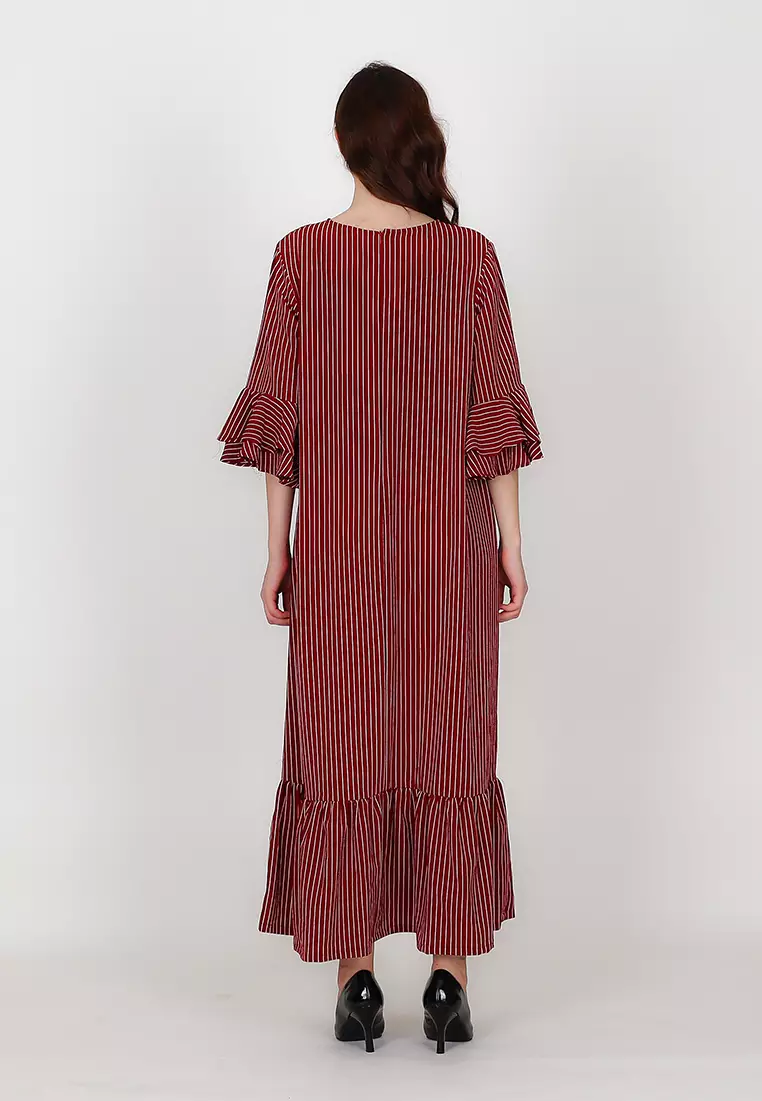 Astilbe Maroon Dress