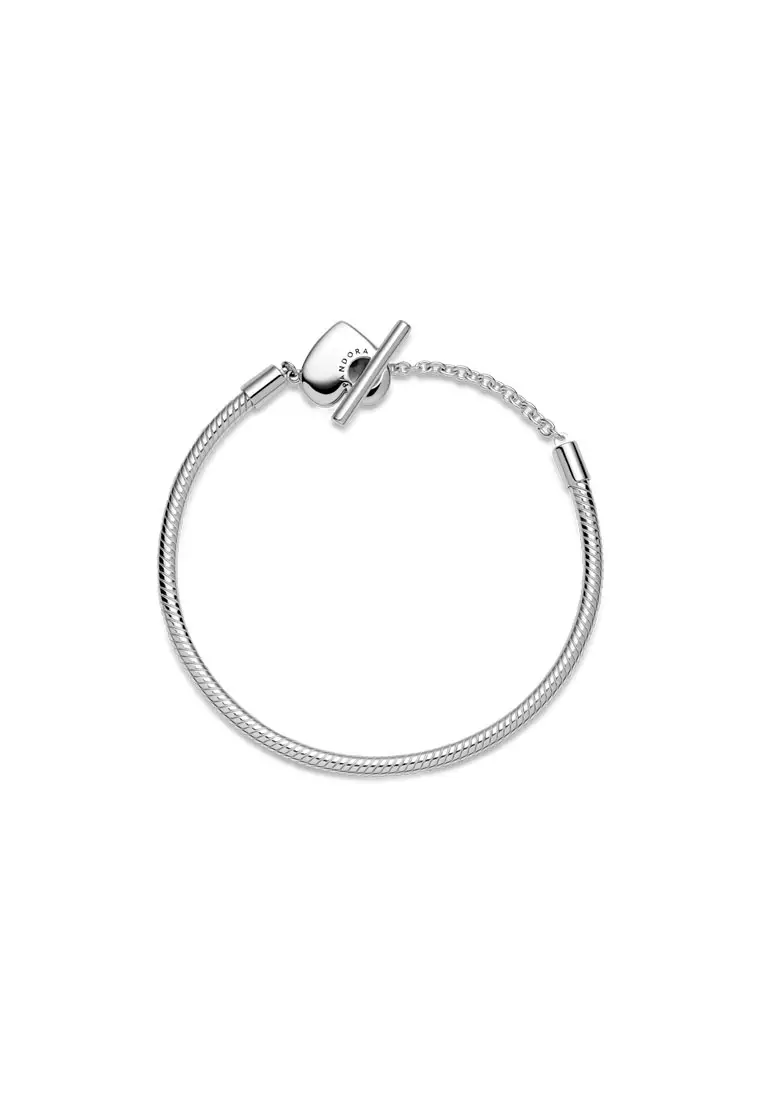 Buy PANDORA Pandora Moments Heart TBar Snake Chain Bracelet Online