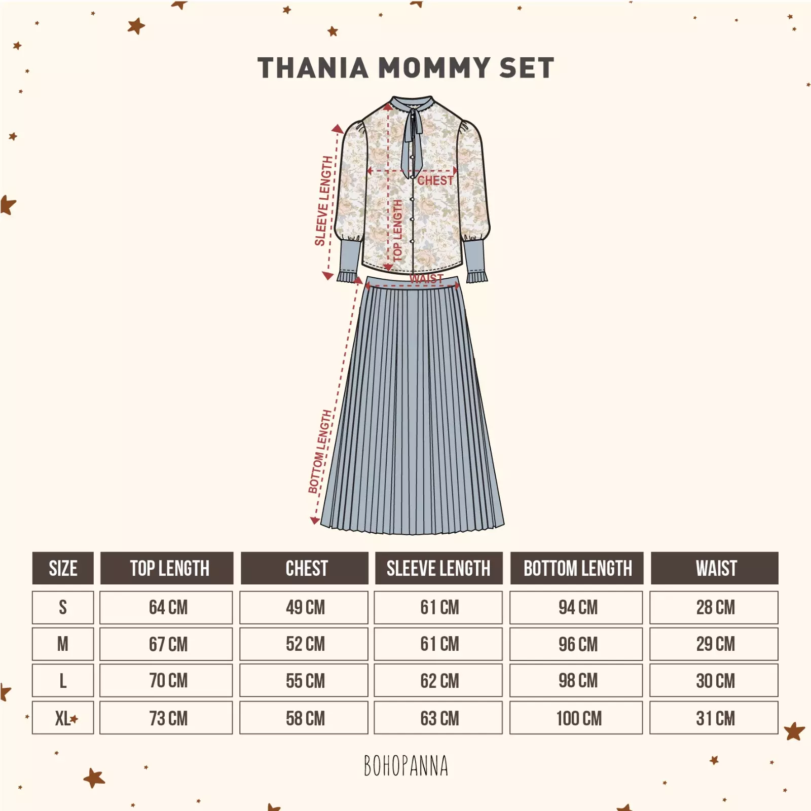 BOHOPANNA - RAYA COLLECTION - THANIA MOMMY SET - SETELAN MUSLIM WANITA