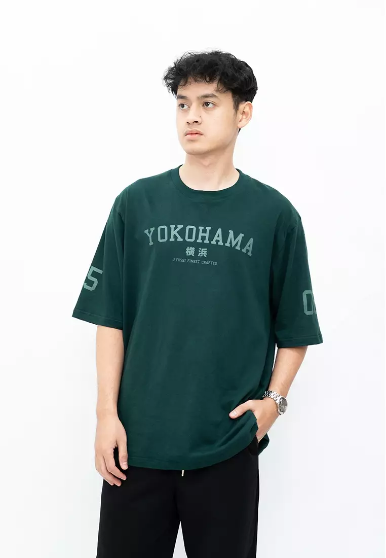 Jual Ryusei Ryusei Kaos Pria Boxy Oversize Yokohama Green Original