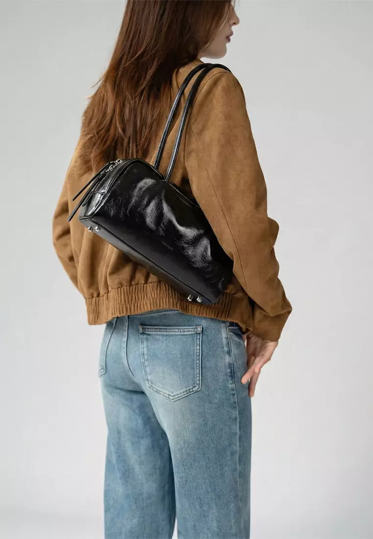 TONA Pocket East West Boston Bag - Distressed Milkshake Latte