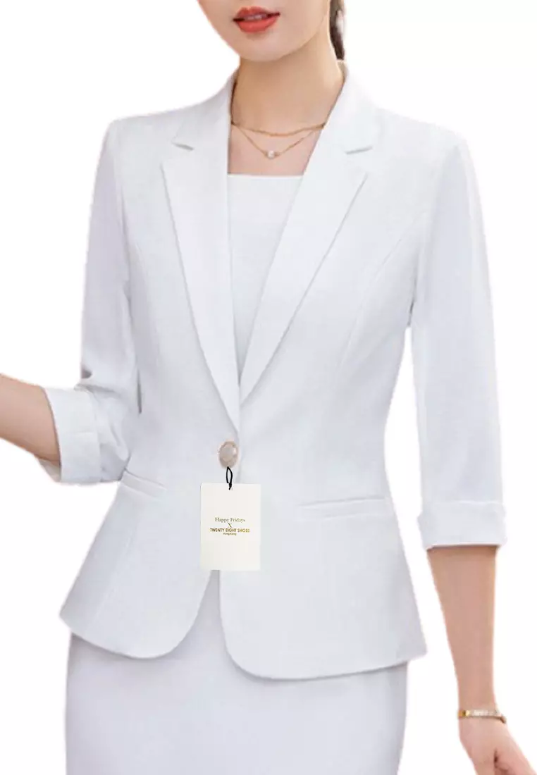 HAPPY FRIDAYS Stylish Soft Slim Fit Suit Jacket YGH-EQ8653