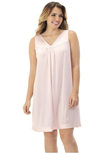 Naturana pink Sleeveless Short Gown 0919DAAFBE36E6GS_1