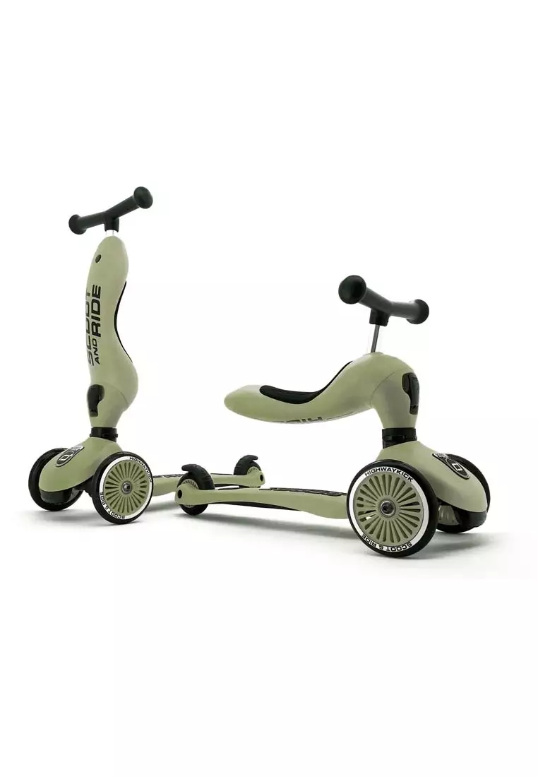 Scoot and Ride Highwaykick 1 (1 yr+) Olive (3 Wheels
