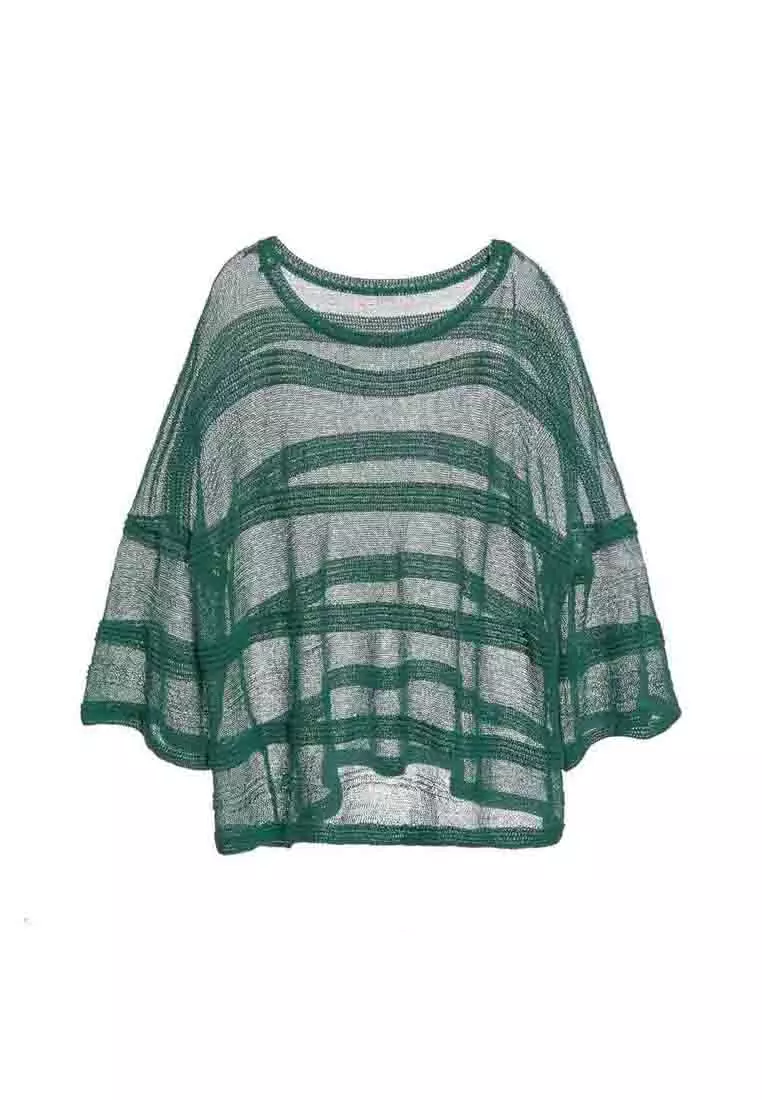 Oversize Translucent Knit Top