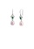 Glamorousky green 925 Sterling Silver Fashion and Elegant Geometric Purple Freshwater Pearl Earrings with Green Cubic Zirconia BFADEAC1243AB5GS_1