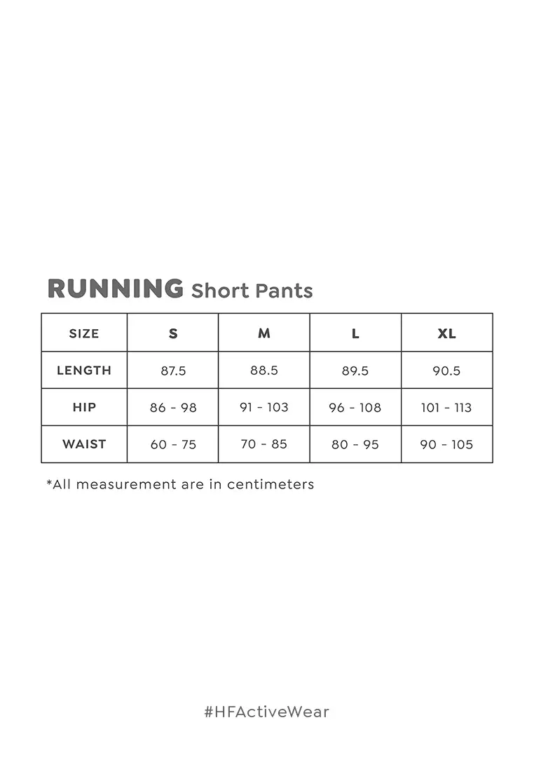 HAPPYFIT Legging Running Short Pants Grey