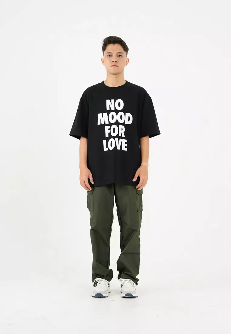 Moutley Men's T-Shirt Short Sleeve Oversized Fit Cotton No Mood 021224