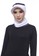 Attiqa Active white Short Runner- White list Navy , Sport Hijab E3BA1AAF767F89GS_1