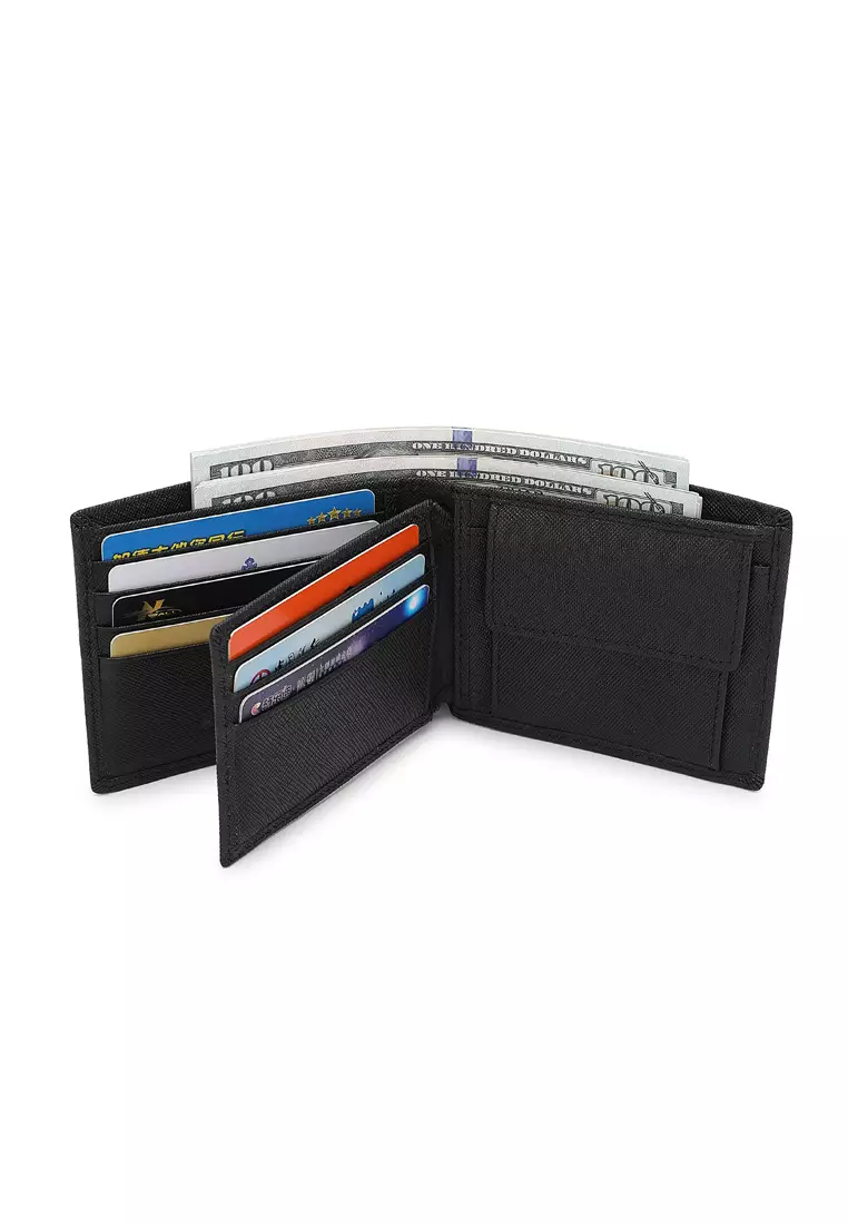 Gift Set - Genuine Leather RFID Wallet + 40mm Automatic Belt (禮盒 - 皮具錢包 + 腰帶) - 黑色