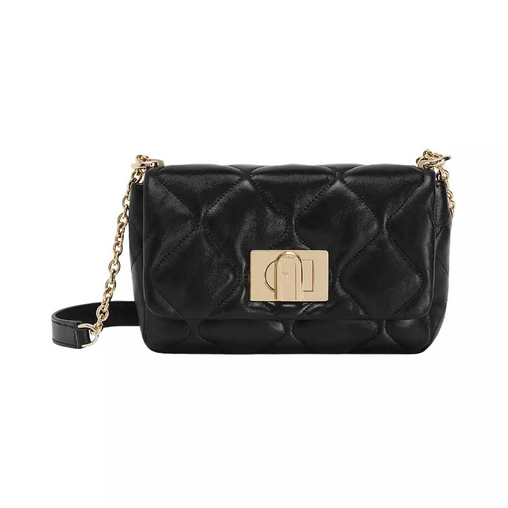 Jual Furla Furla 1927 Quilted Mini Crossbody Black Original 2023