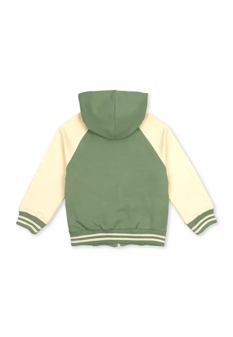 Boys Jacket With Hood And Print Details