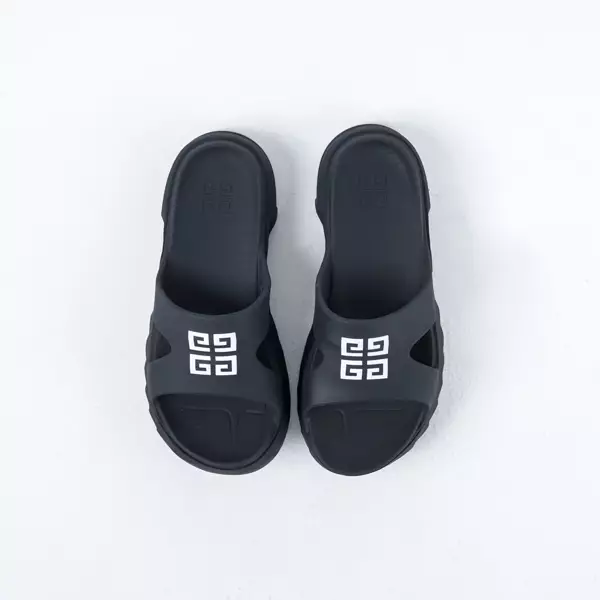 Sandal GIVENCHY 4G SLINDER BLACK RUBBER SANDAL 100% ORIGINAL