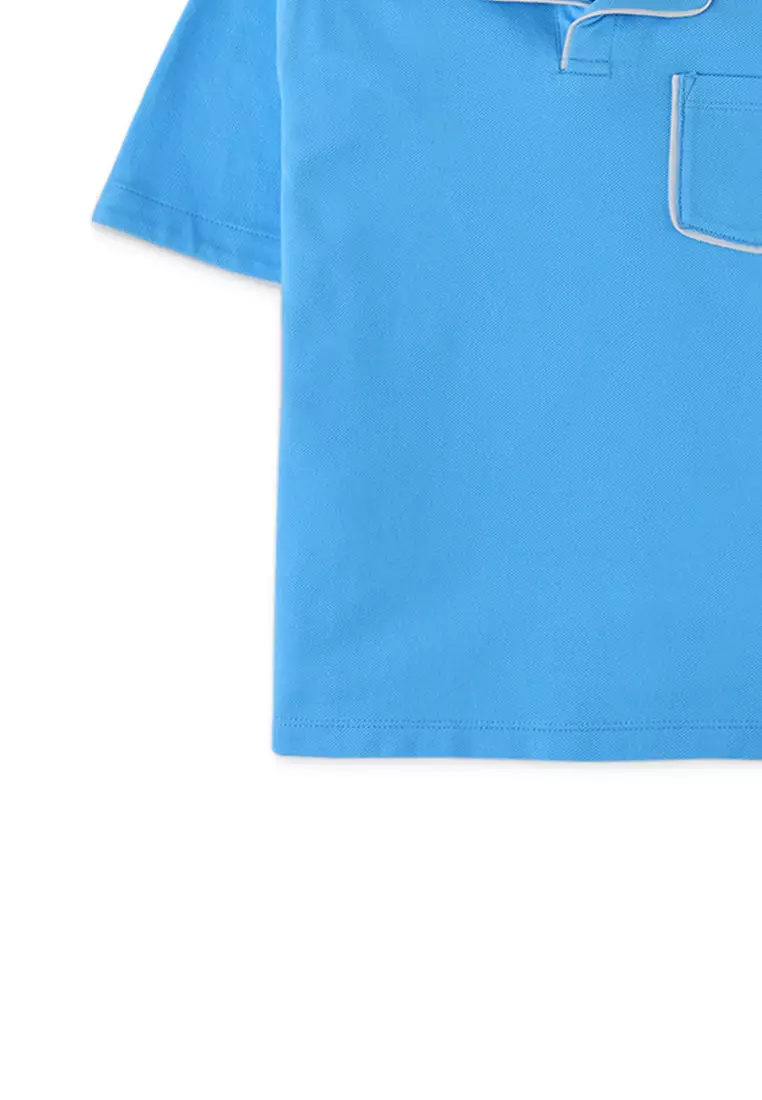 Boys Contrast Piping Polo Shirt