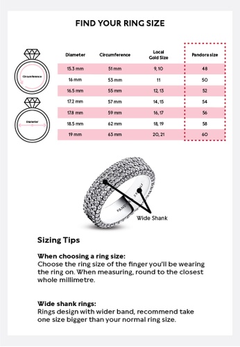 Sterling Silver Pandora Ring Measurements Withcubic Zirconia