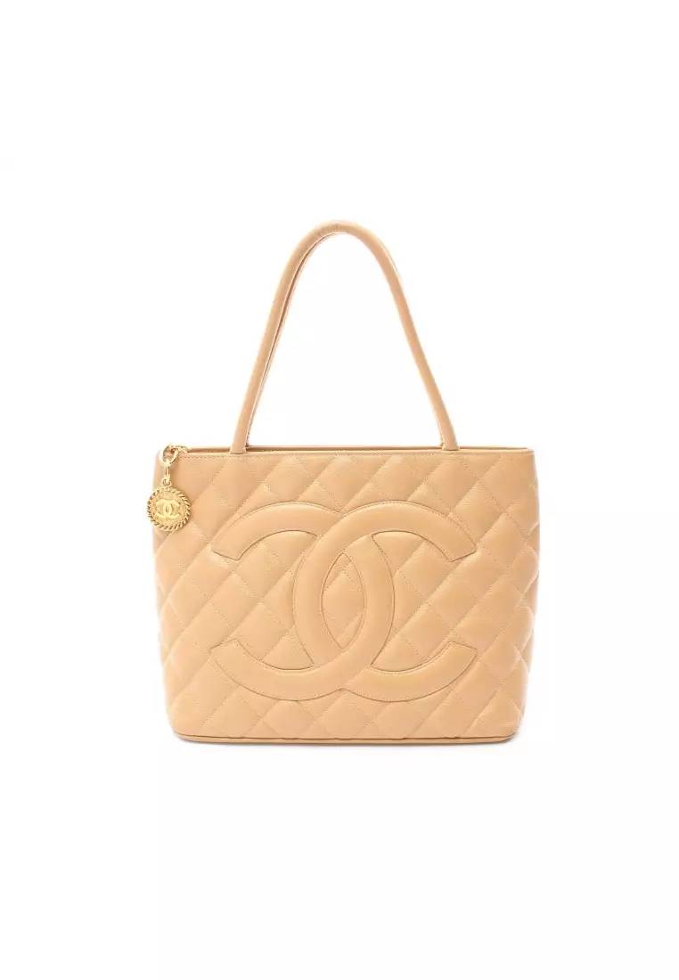 Chanel Pre-loved CHANEL reissue tote Handbag tote bag Caviar skin beige gold  hardware 2023, Buy Chanel Online
