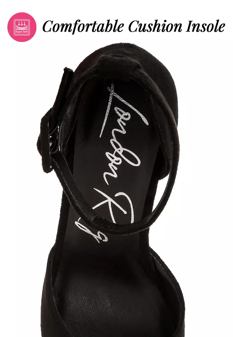 Buy London Rag Black Ankle Strap Platform Heel Sandals 2024 Online ...