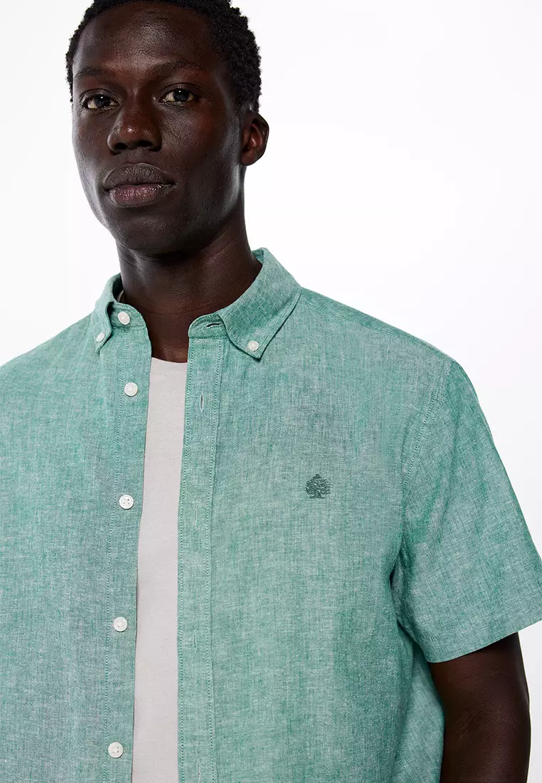 Short-Sleeved Linen Shirt