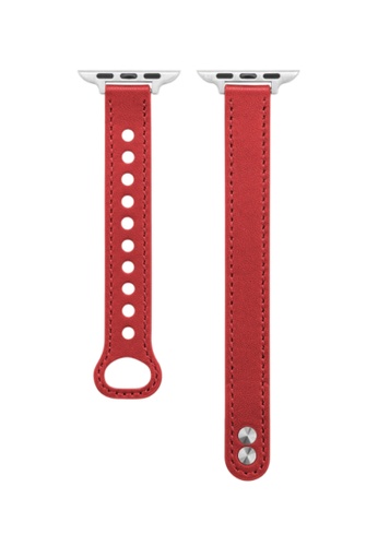 Kings Collection red Red Genuine Leather Apple Watch Band 42MM / 44MM (for small wrist) (KCWATCH1056a) 4445EAC52A79B7GS_1