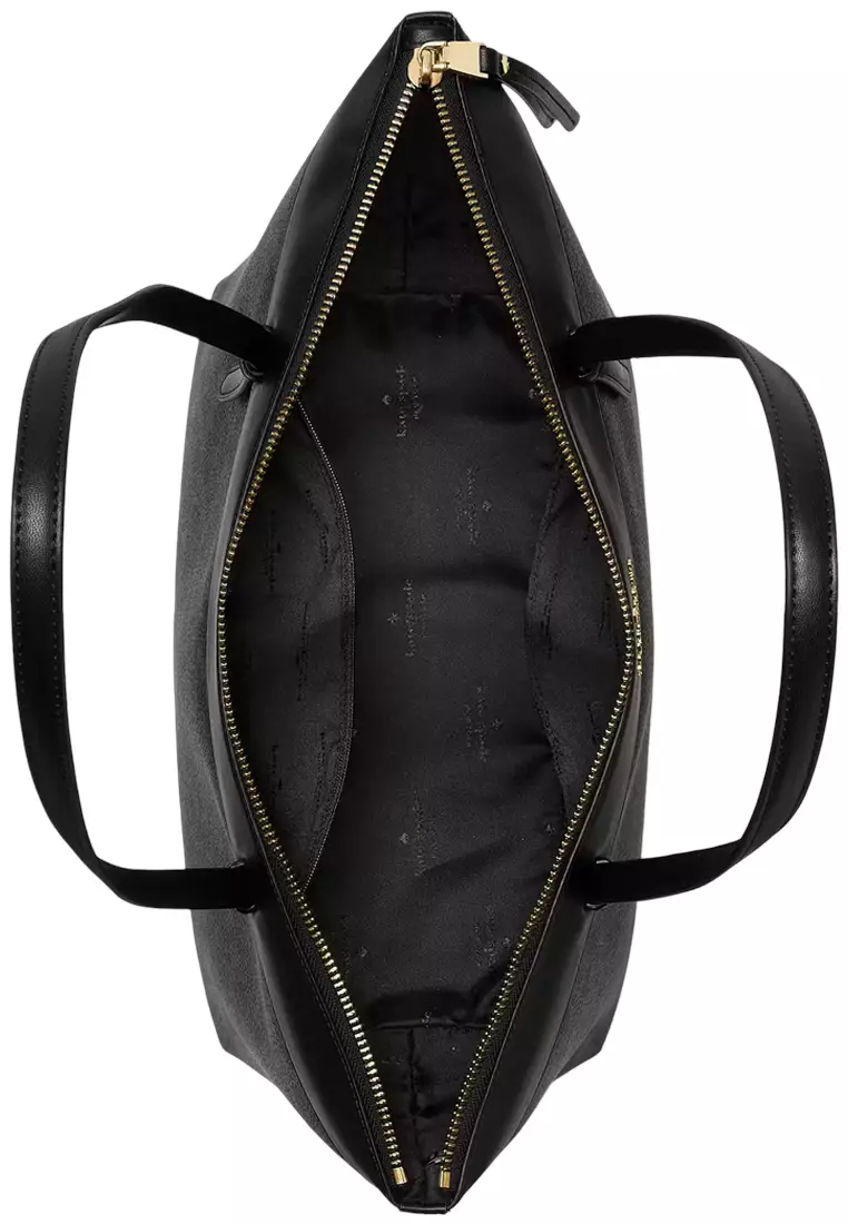 All Day Spade Flower Tote Bag - Black KO142