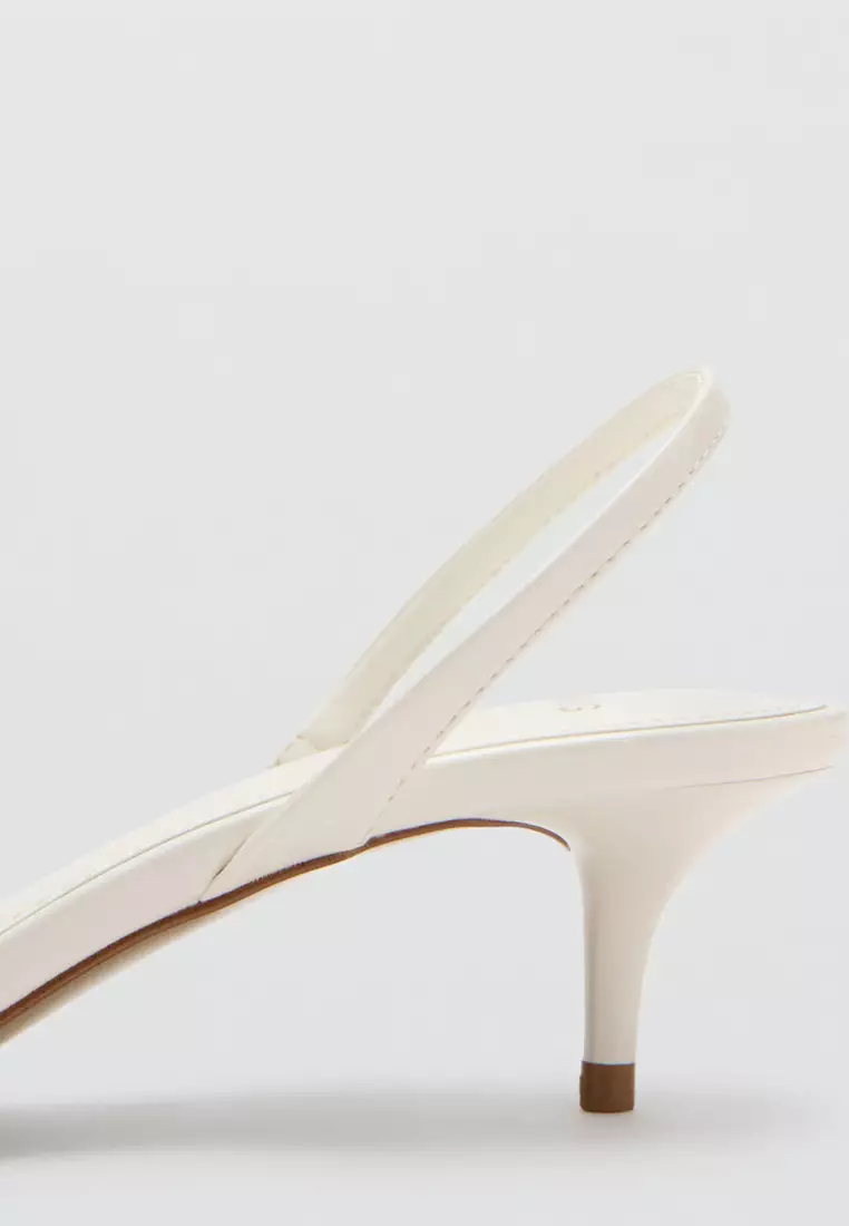 Kitten-Heel Sandals with Strap