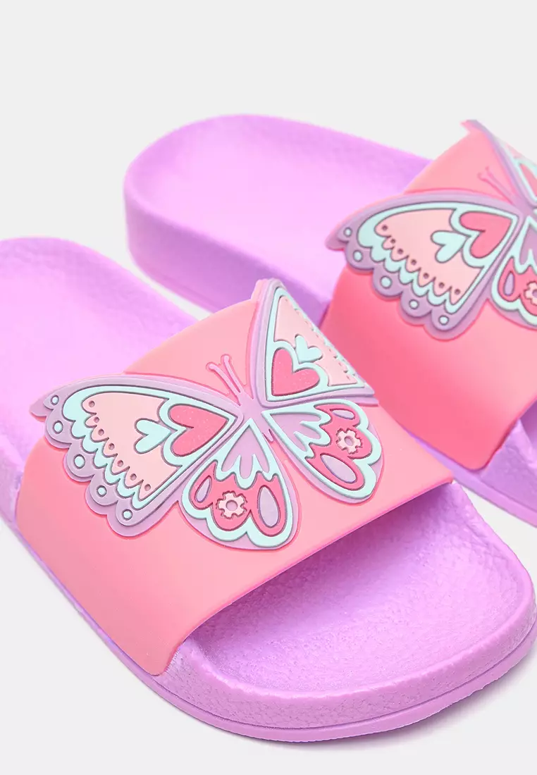 Girl's Butterfly Colorful Slippers