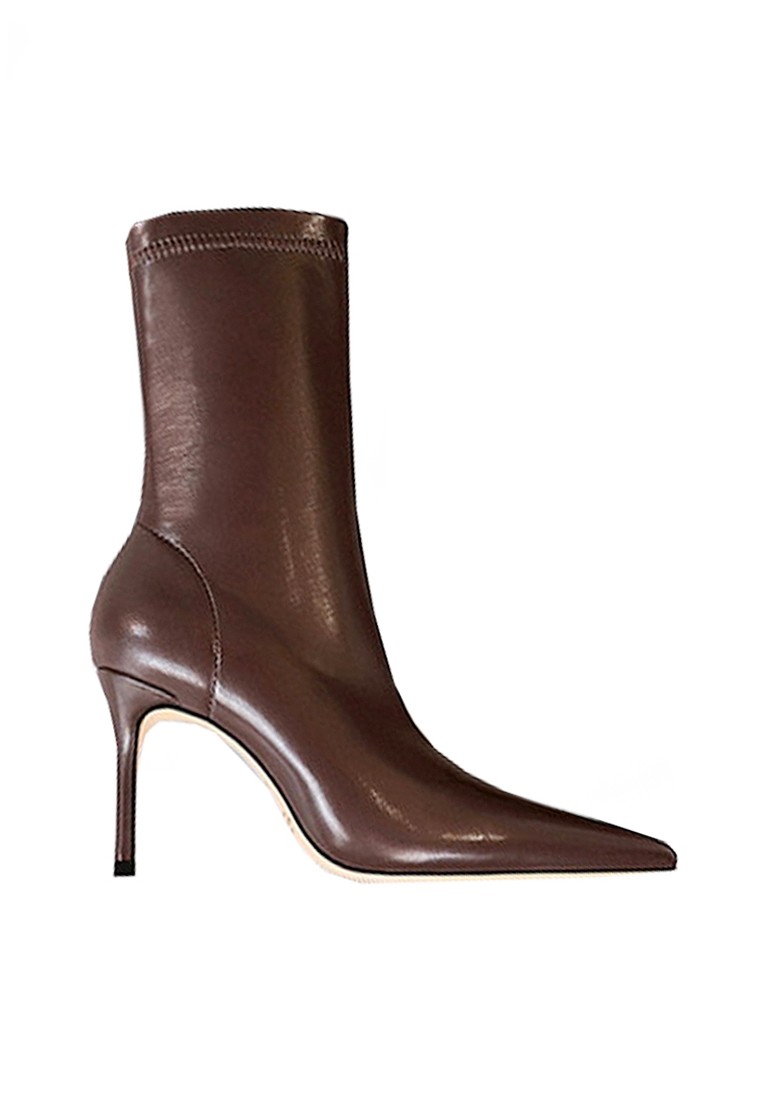 VANSA Slim Stretch Microfiber Leather Ankle Boots VSW-B315A12
