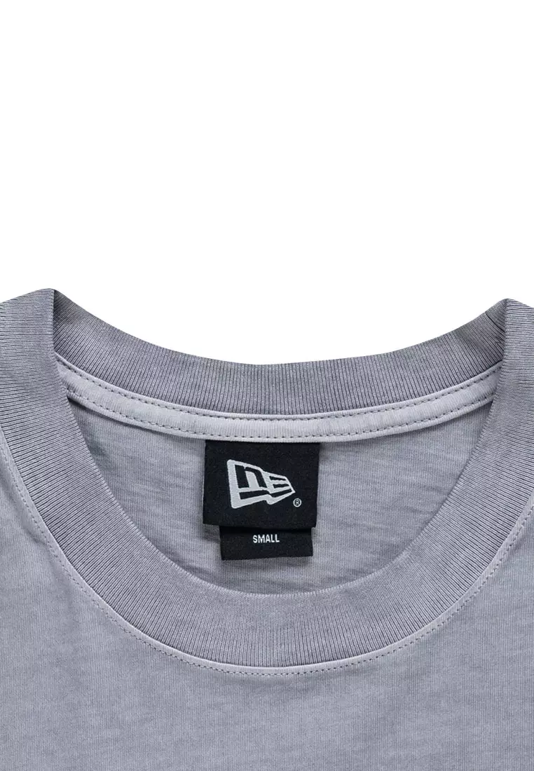 NE 1920 Wordmark 90s Vibe Dolphin Grey Oversized Short Sleeve T-Shirt