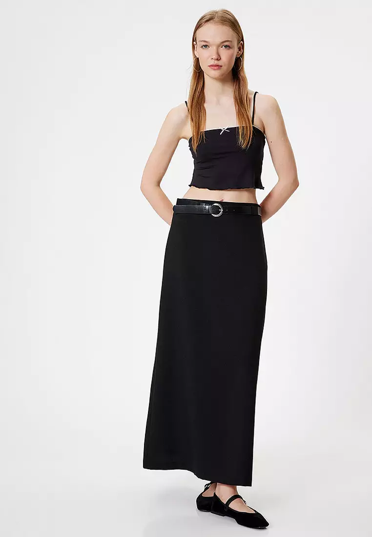 Crop Top With Bow Detail And Rope Strap Slim Fit